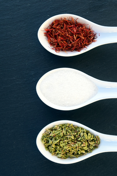 seasonings in spoons