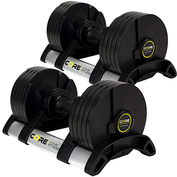 core fitness adjustable. affordable dumbells